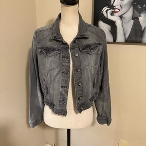 Cato Crop Women's Gray Denim Jacket